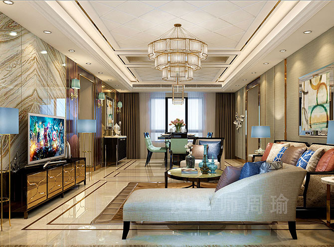 白丝美女污污视频世纪江尚三室两厅168平装修设计效果欣赏